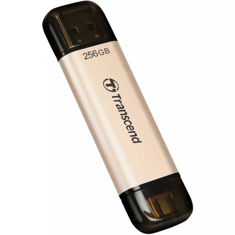 Флешка TRANSCEND JETFLASH 930C GOLD, 256GB, USB3.1,  Type-C