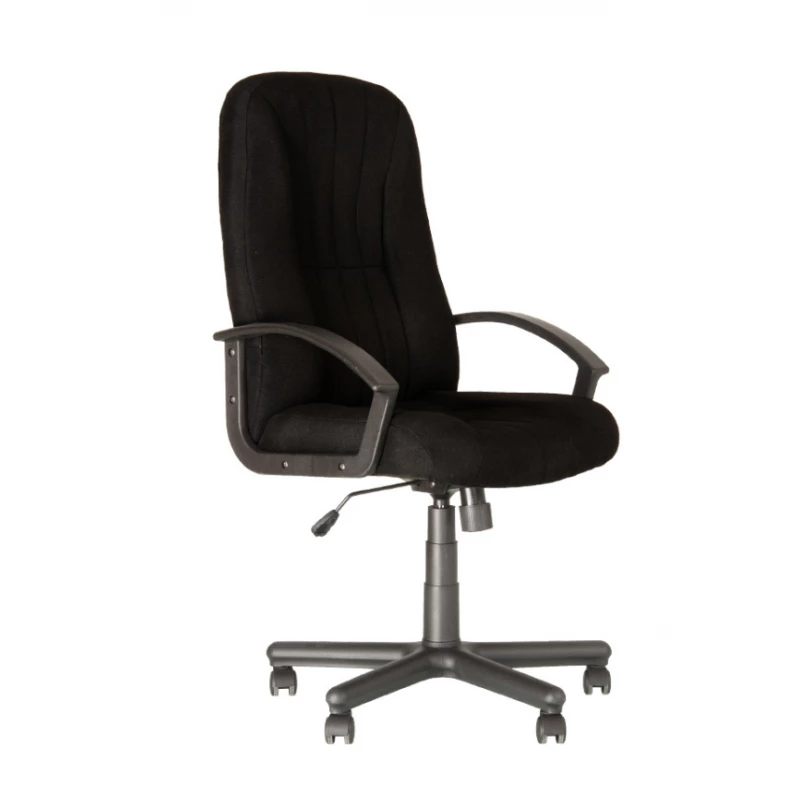 Fotoliu de birou Nowy Styl CLASSIC KD С11, Stofa,  Gazlift,  Negru, 54 x 52 x 108-117