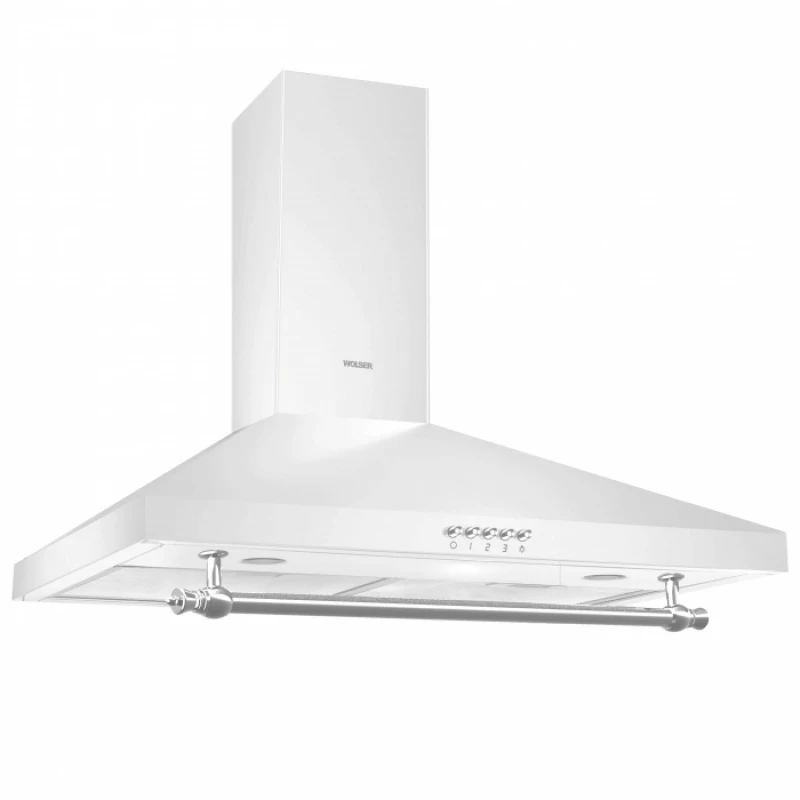 Hota WOLSER WL-B 60 M WHITE RUSTIC, 500 m³/h,  1 motor,  60 cm,  Filtru de grasime aluminiu,  Alb