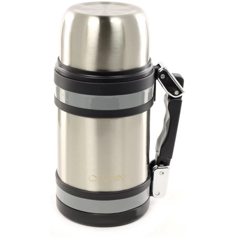 Термос Maestro MR-1631-100, 1 л,  Нержавеющая сталь,  Чёрный