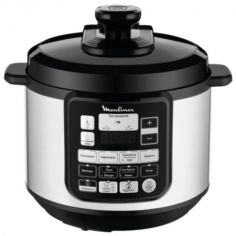Multicooker-oala sub presiune MOULINEX CE620D34, 5 l,  1000 W,  22 programe,  Pregatire felul intai,  terci,  orez,  pilaf,  gatire cu aburi,  tocana,  prajire,  iaurt,  Negru,