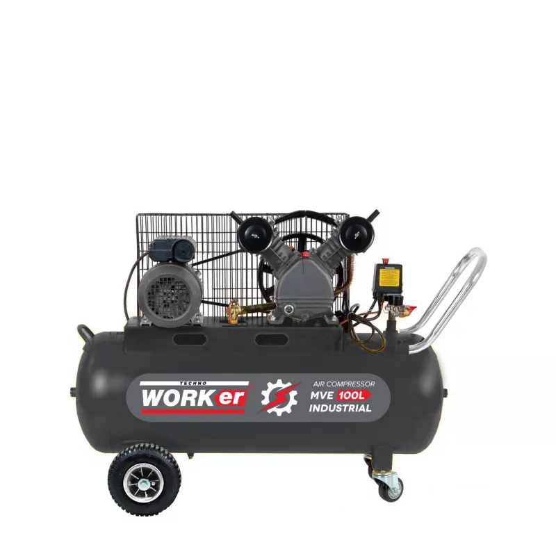 Compresor TechnoWorker MVE 100 l, 2200 W