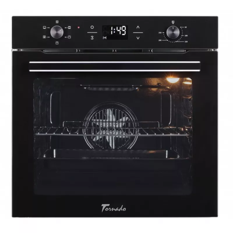 Cuptor electric incorporabil TORNADO TRCB-75105 DT BL, 75 l,  Grill,  Timer,  6 moduri,  Curatare traditionala,  Negru, A+