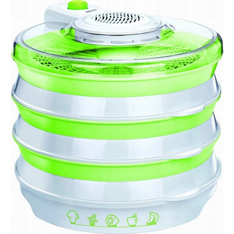 Сушилка для фруктов MPM MSG-06, 400 Вт,  6 секций,  Пластик,  Зеленый,  Белый