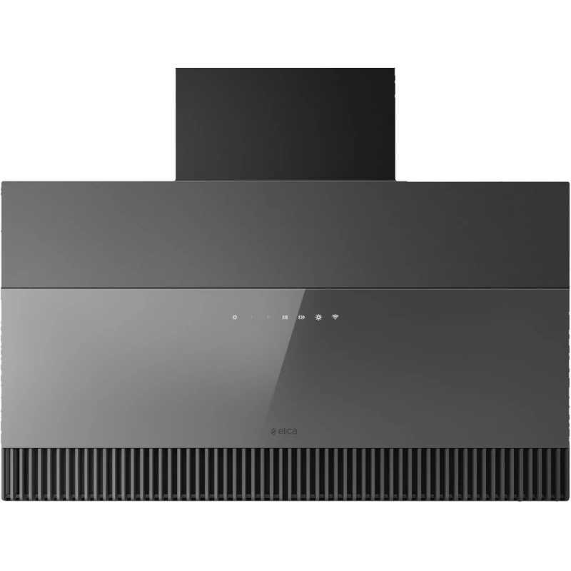 Hota Elica SUPER PLAT GR/F/80, 1200 m³/h,  1 motor,  80 cm,  Filtru din aluminiu absorbant de grasimi,  Oglinda negru