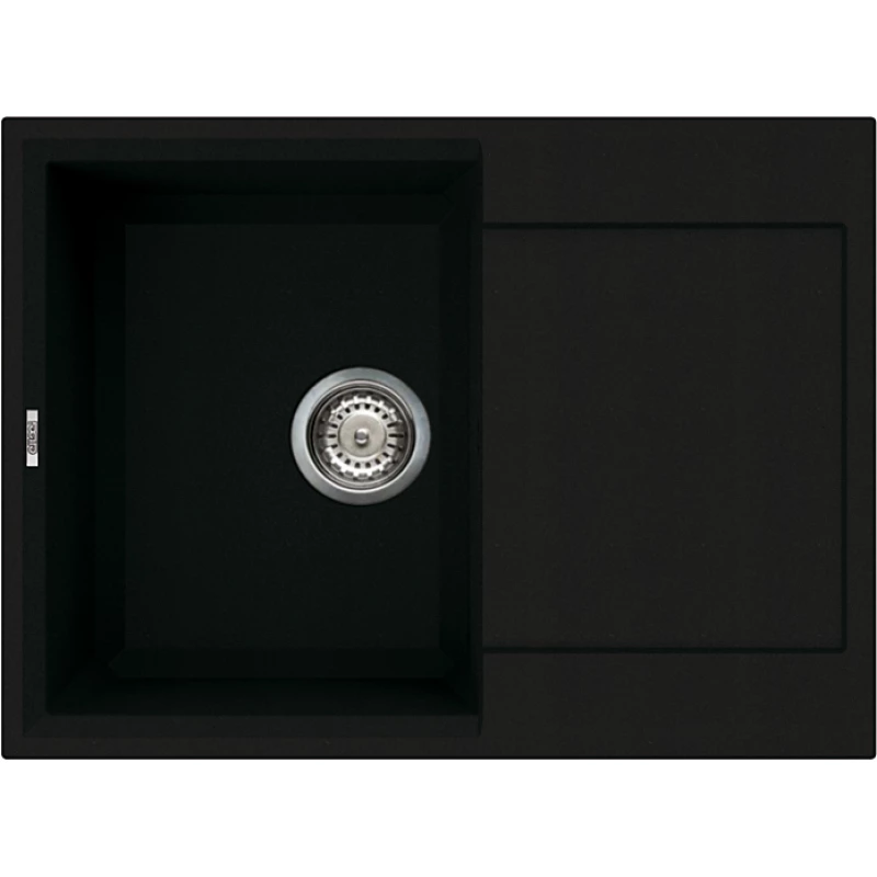 Chiuveta Elleci EASY 135, Incastrabila,  Granit artificial,  Negru