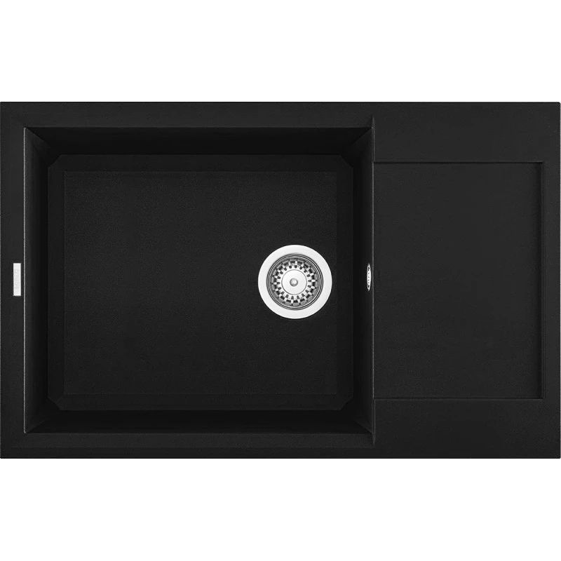 Chiuveta Elleci EASY 310, Incastrabila,  Granit compozit,  Negru, LGY31040