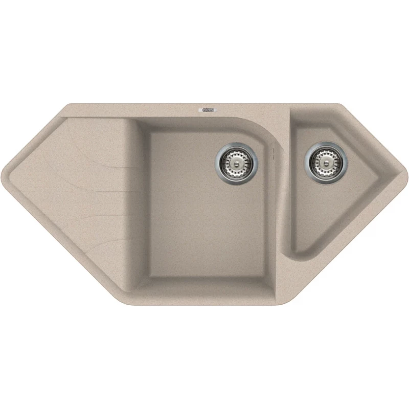 Chiuveta Elleci EGO ROUND, Integrata,  Granit compozit,  Avena, LGECOR51