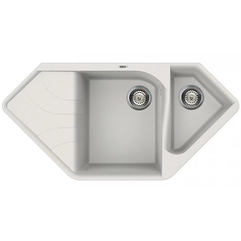 Chiuveta Elleci EGO ROUND, Integrata,  Granit compozit,  Alb,, LGECOR68