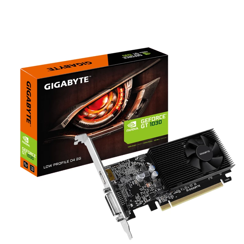 Placa video GIGABYTE GEFORCE GT 1030 GV-N1030D4-2GL, 2GB GDDR4 64bit DVI HDMI