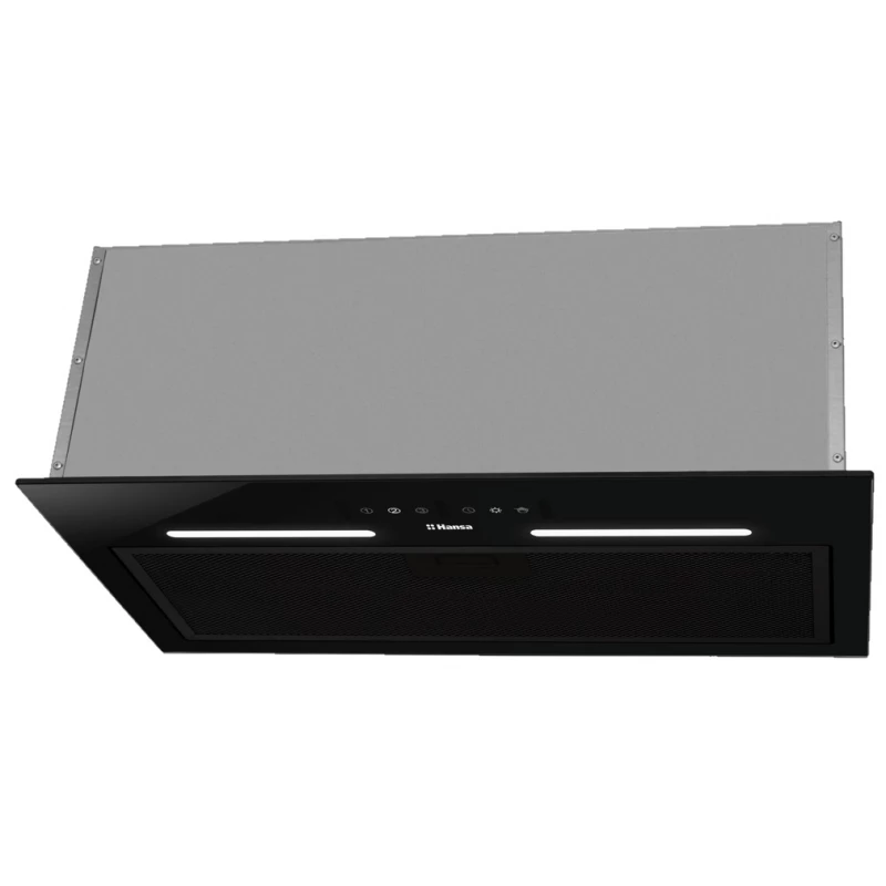 Hota HANSA OMP6553BGH, 500 m3, h,  1 motor,  55 cm,  Filtru de grasime din aluminiu,  Negru