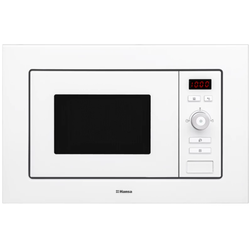 Микроволновая печь встраиваемая HANSA AMM20BEWH, 20 л,  800 Вт,  1000 Вт,  Механическое управление,  Гриль,  Белый, Черный