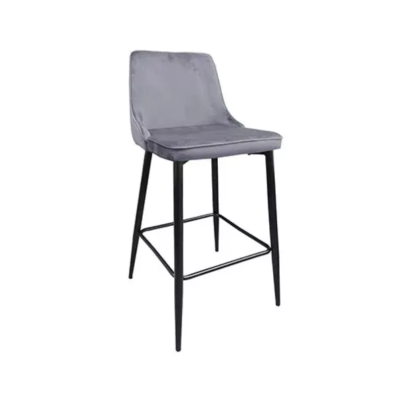 Стул DP CLASIC GREY, BLACK LEGS, Металл,  Ткань,  Серый, 48 x 104 x 54