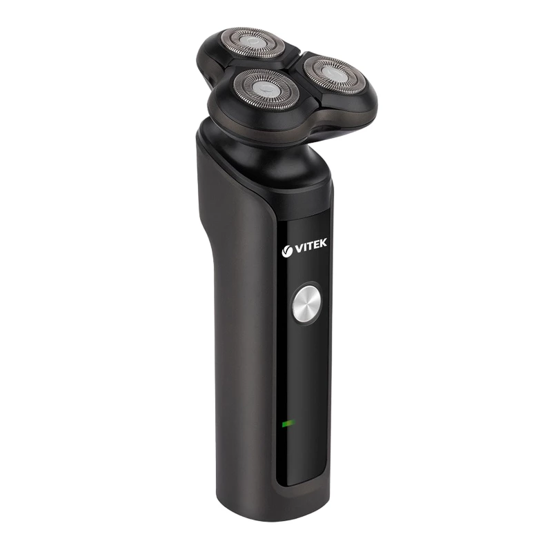 Бритва электрическая VITEK VT-8262, Роторная,  Электробритва,  Плавающая головка,  Аккумулятор,  Сеть,  Черный