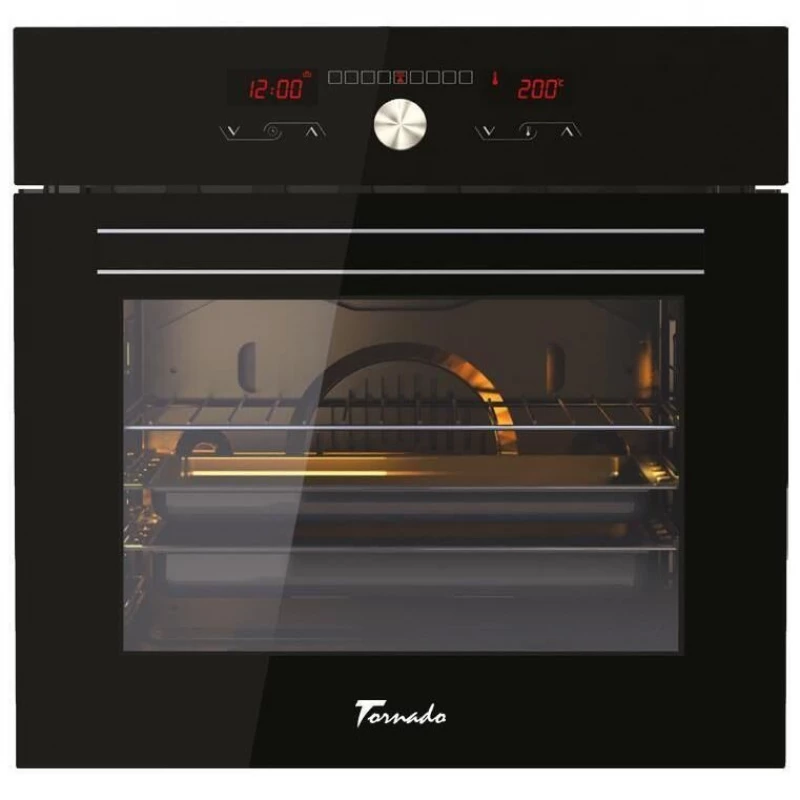 Cuptor electric incorporabil TORNADO DONNA TE 67 HGB 35 N WH, 67 l,  Grill,  Timer electronic,  9 moduri,  Curatare traditionala,  Negru, A+