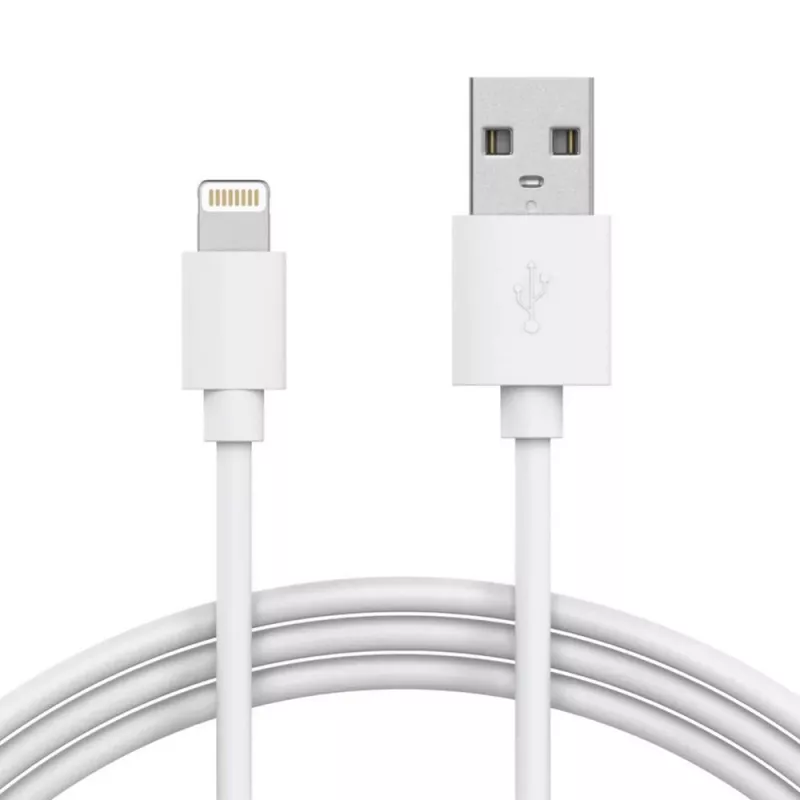 Cablu HELMET CABLE USB TO LIGHTNING BASIC 1M,  WHITE