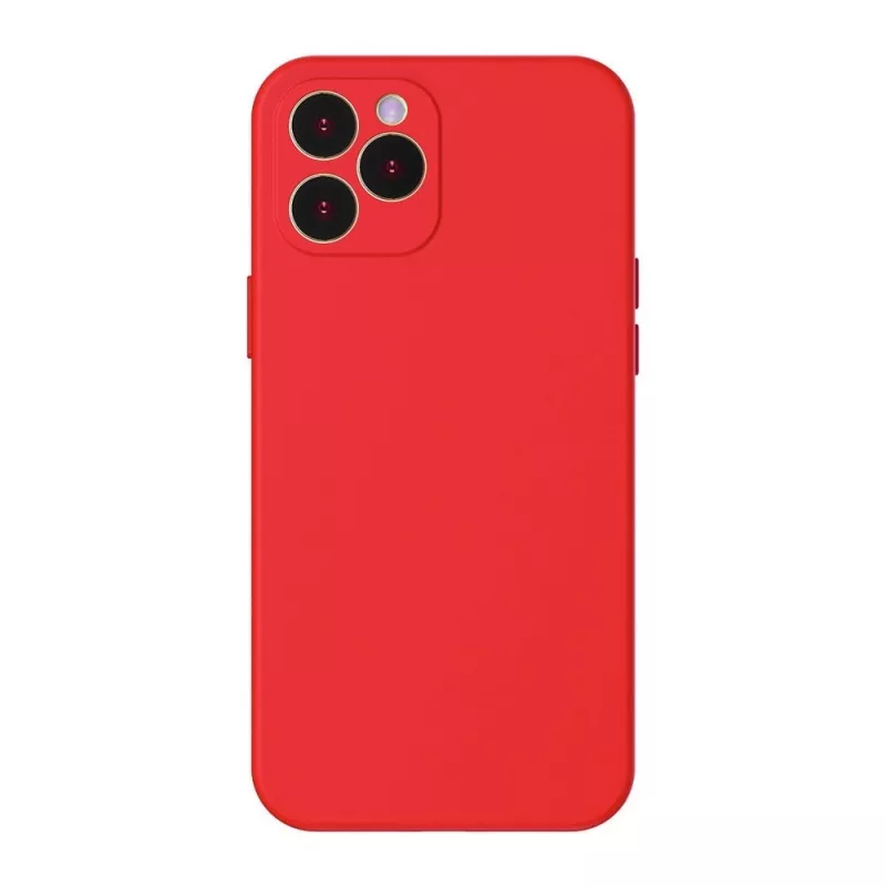 Husa Baseus CASE LIQUID SILICONE IPHONE 12 PRO GEL PROTECTIVE,  RED, 6.1"