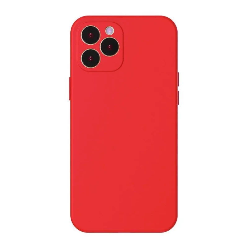 Husa Baseus CASE LIQUID SILICONE IPHONE 12 PRO MAX GEL PROTECTIVE,  RED, 6.7"