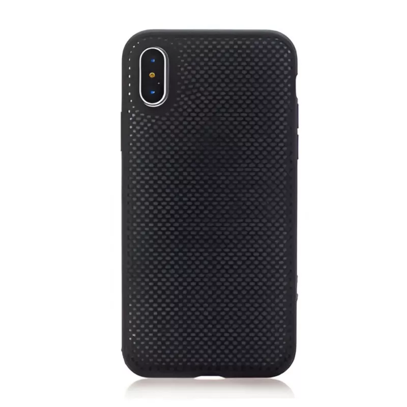 Чехол HELMET CASE LIQUID SILICONE IPHONE 11 PRO GRID,  BLACK, 5.8"