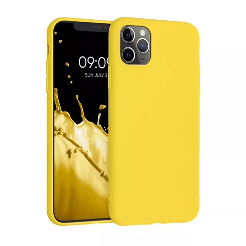 Husa HELMET CASE LIQUID SILICONE IPHONE 11 PRO,  YELLOW, 5.8"