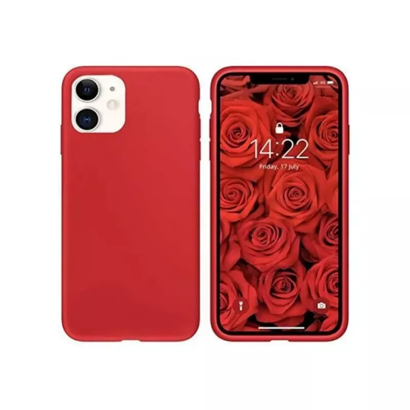 Husa HELMET CASE LIQUID SILICONE IPHONE 11,  RED, 6.1"