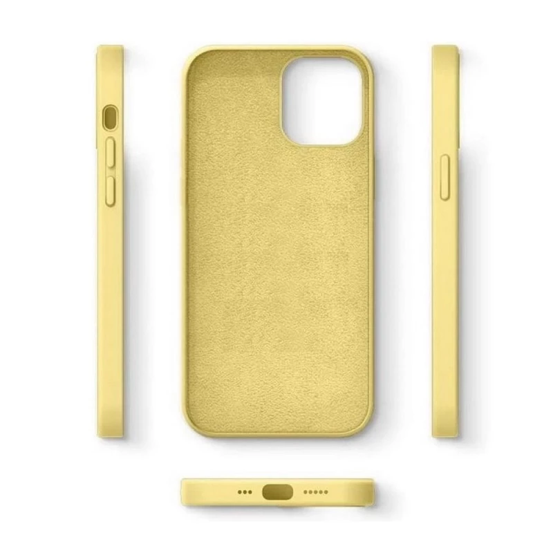 Husa HELMET CASE LIQUID SILICONE IPHONE 12 PRO,  YELLOW, 6.1"