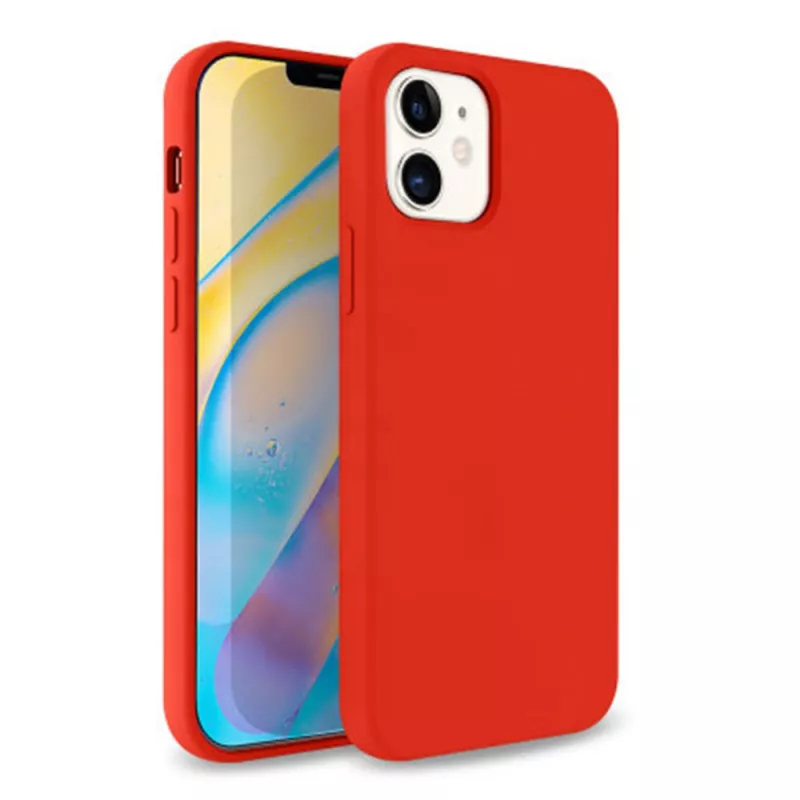 Husa HELMET CASE LIQUID SILICONE IPHONE 12,  RED, 6.1"