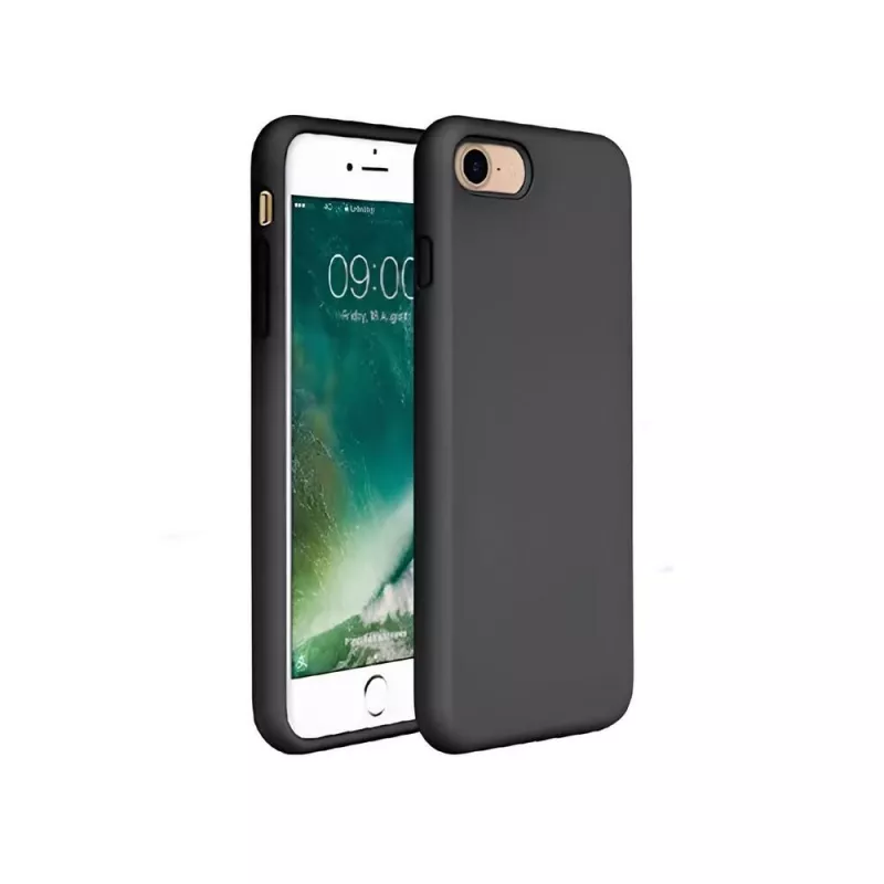 Чехол HELMET CASE LIQUID SILICONE IPHONE 7/8,  BLACK, 4.7"