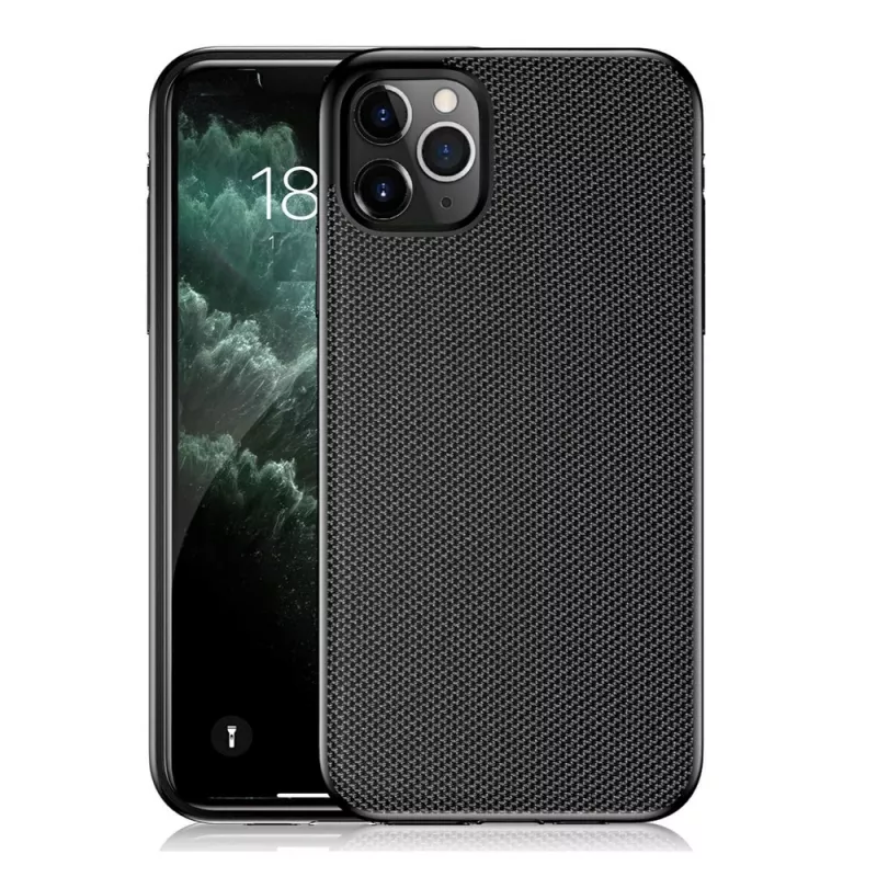 Husa HELMET CASE TPU  IPHONE 11 PRO NYLON SERIES,  BLACK, 5.8"
