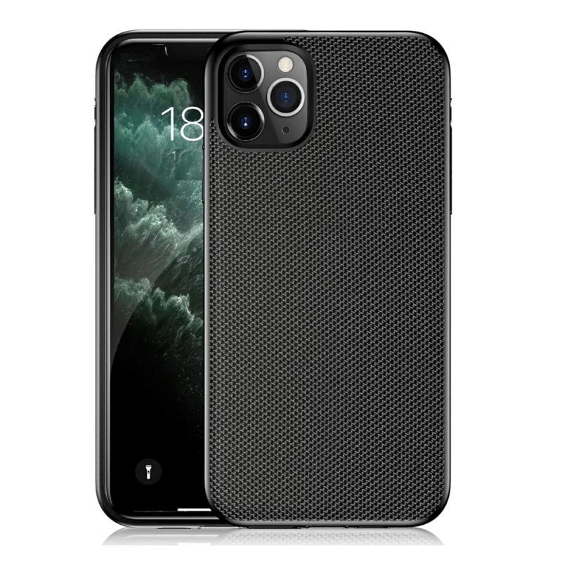 Husa HELMET CASE TPU IPHONE 11 PRO MAX NYLON SERIES,  BLACK, 6.5"