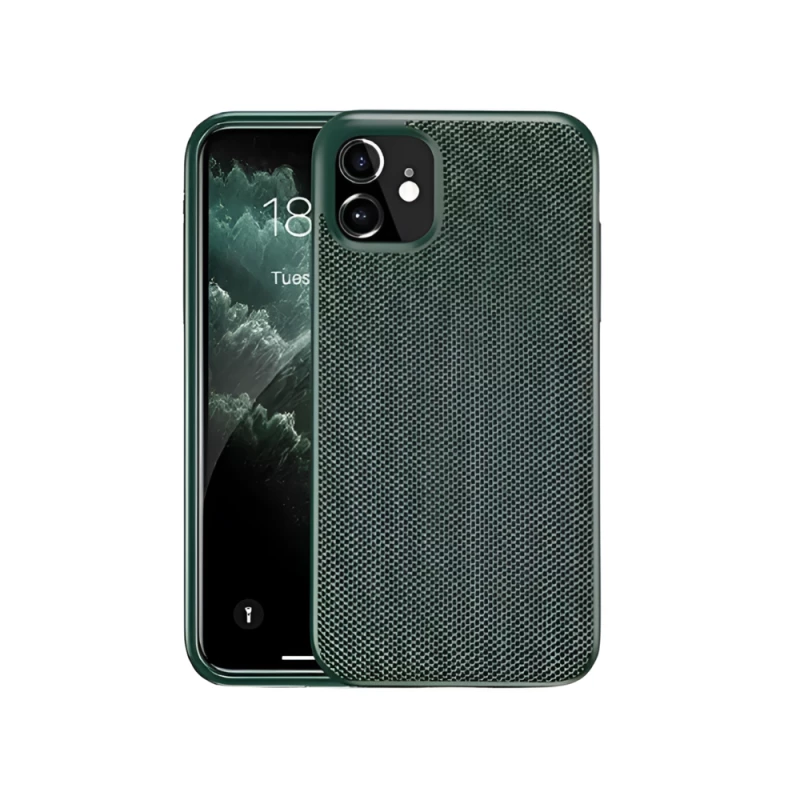 Чехол HELMET CASE TPU IPHONE 12/12 PRO NYLON SERIES,  GREEN, 6.1"