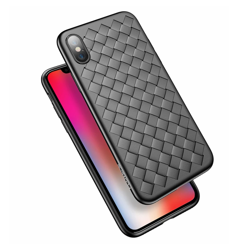 Husa HELMET CASE TPU IPHONE XS MAX WOVEN,  BLACK, 6.5"
