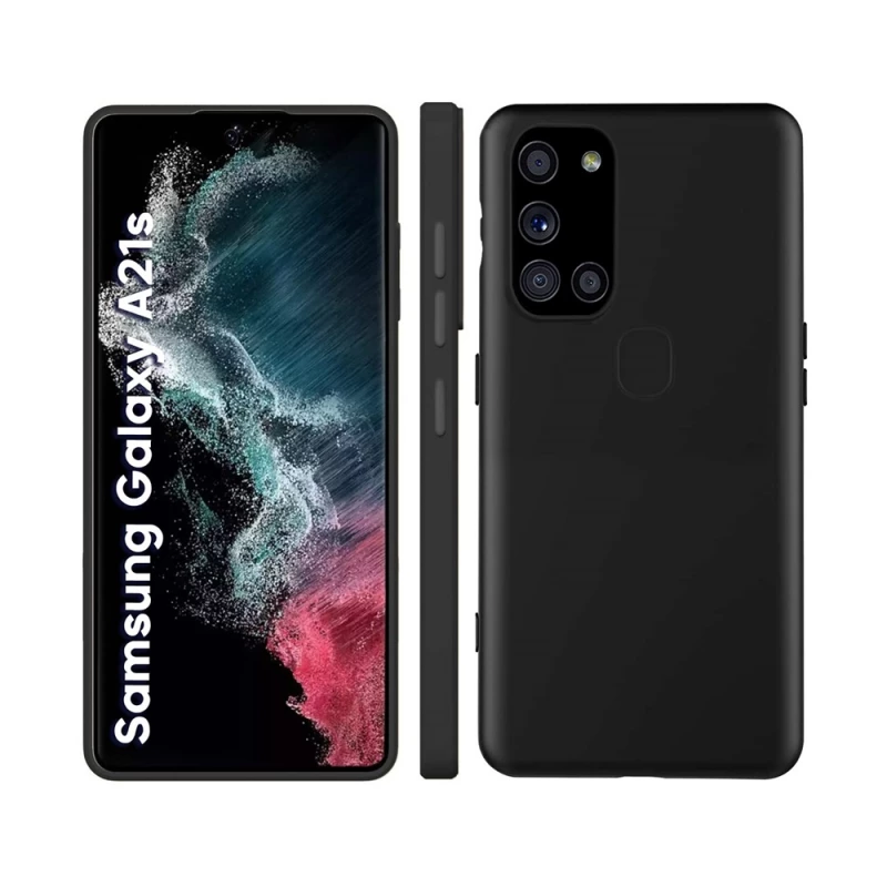Чехол HELMET CASE LIQUID SILICON SAMSUNG A21S,  BLACK, 6.5"