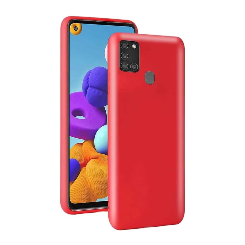 Husa HELMET CASE LIQUID SILICON SAMSUNG A21S,  RED, 6.5"