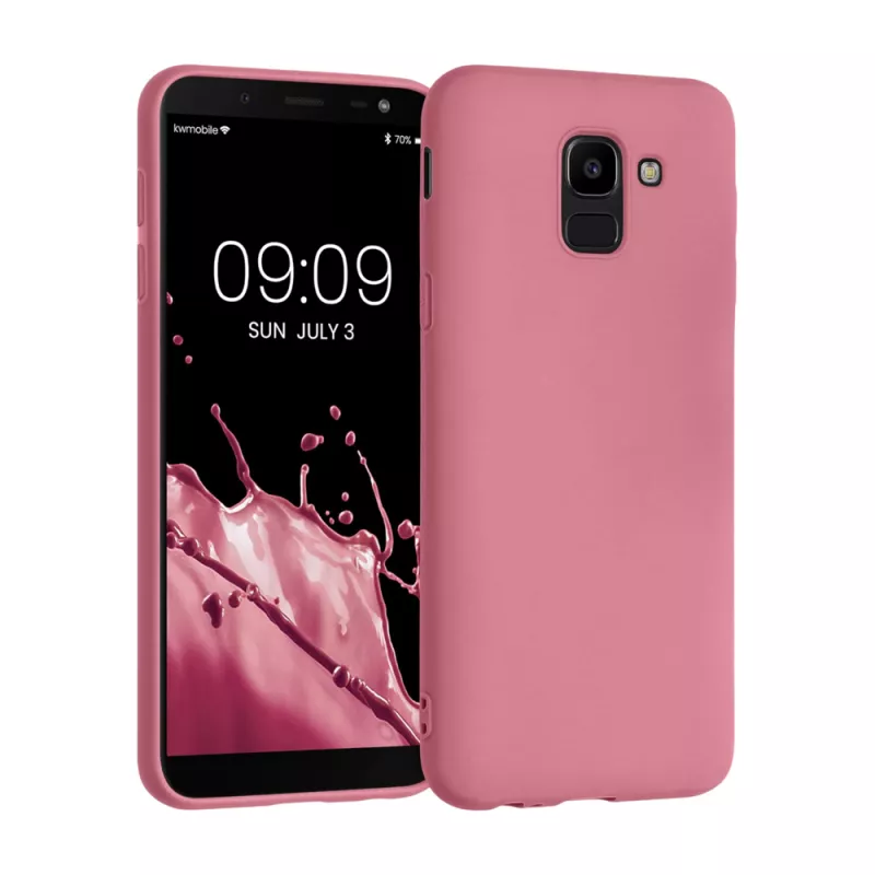 Husa HELMET CASE LIQUID SILICON SAMSUNG J6(2018),  PINK, 5.6"