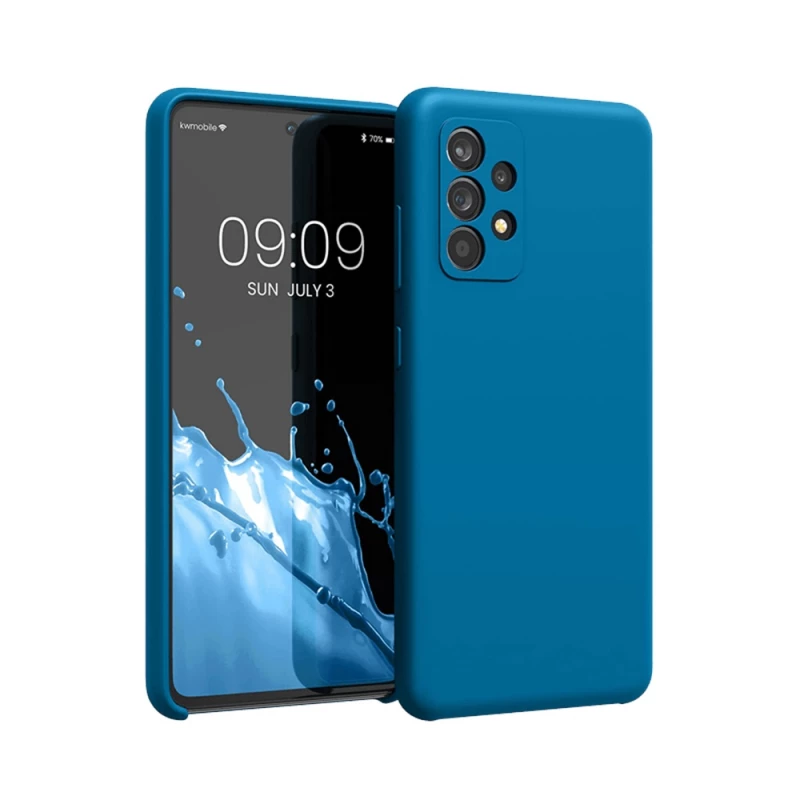 Чехол HELMET CASE LIQUID SILICONE SAMSUNG A72,  DENIM BLUE, 6.7"