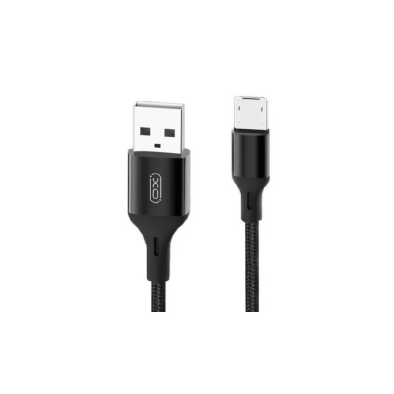 Cablu OEM MICRO-USB CABLE XO,  BRAIDED NB143,  2M,  BLACK
