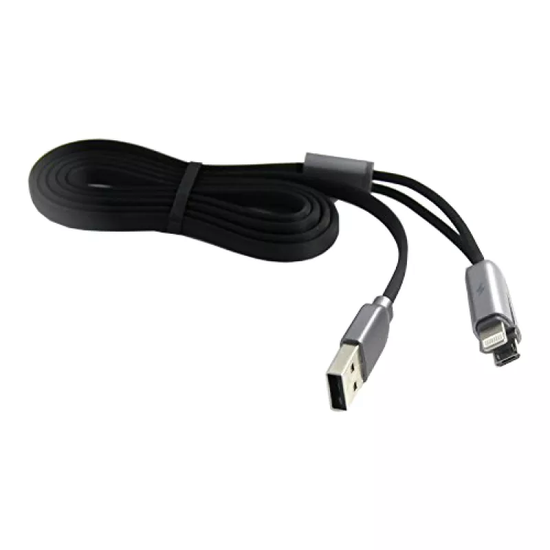Cablu OEM LIGHTNING+MICRO-USB CABLE REMAX,  BINARY,  BLACK