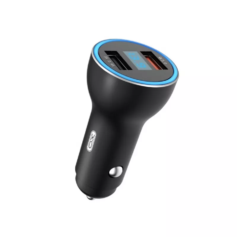 Incarcator masina XO 2USB, CC30, BLACKINPUT : 100-240V ~50/60HZ MAX0.6A OUTPUT: 5.0V-2.0A STANDARD USB INTERFACE - PLUG