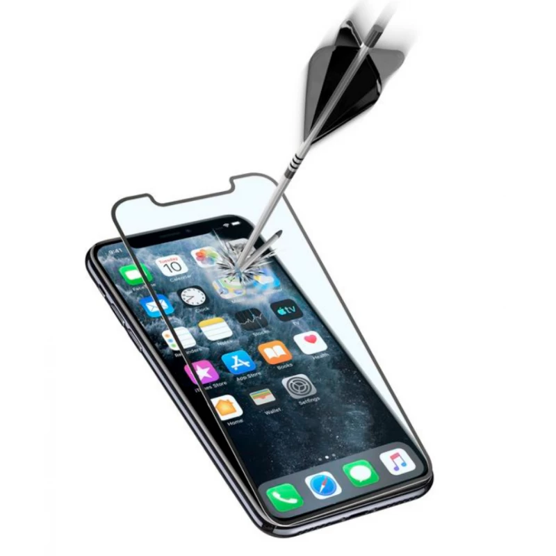 Защитное стекло Cellular Line CELLULAR TEMPERED GLASS CAPSULE FOR IPHONE XS MAX/11 PRO MAX,  BLACK