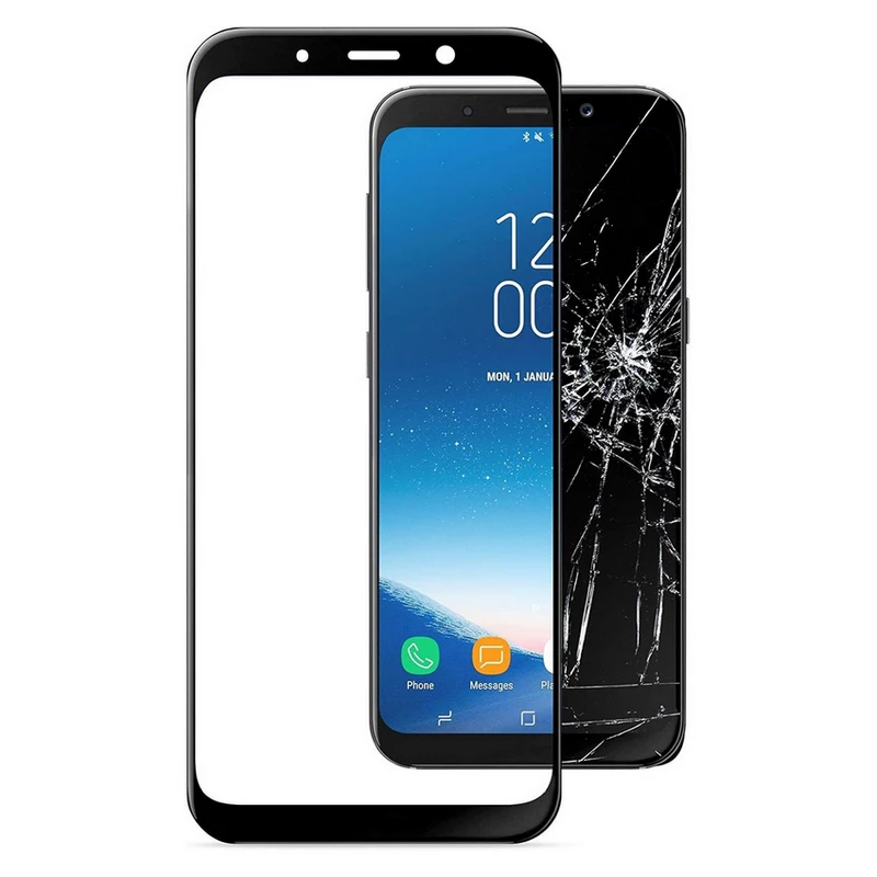 Защитное стекло Cellular Line CELLULAR TEMPERED GLASS FOR SAM. GAL. A8(2018),  CURVED,  BLACK