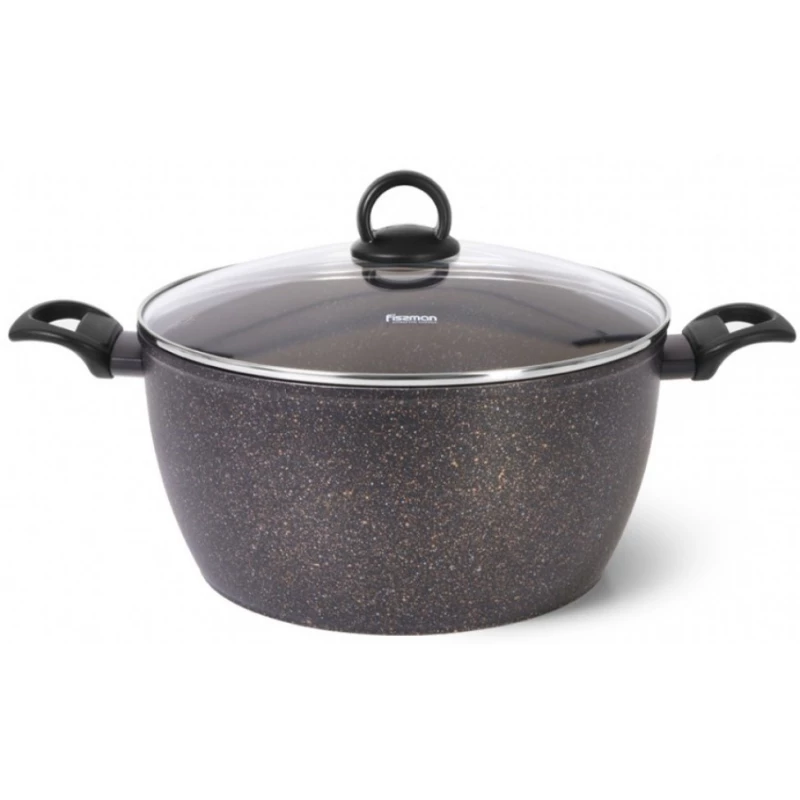 Cratita cu capac FISSMAN MAGNA 14331, 9.15 l,  30 cm,  Aluminiu,  Negru