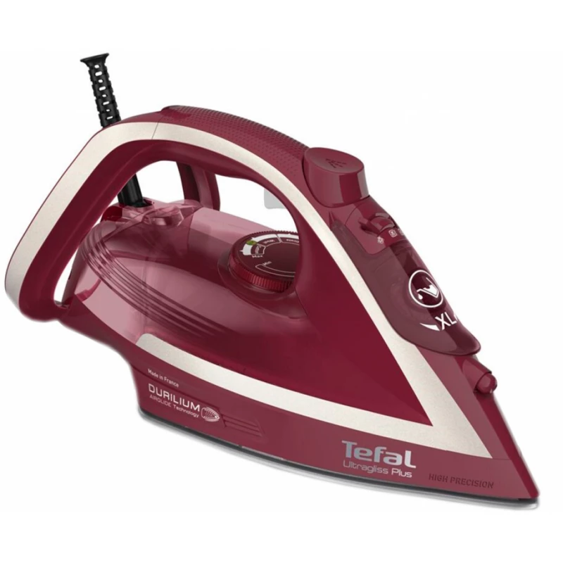 Fier de calcat Tefal FV6820E0, Durilium Airglide,  2800 W,  Jet abur 260 g, min,  270 ml,  Bordo