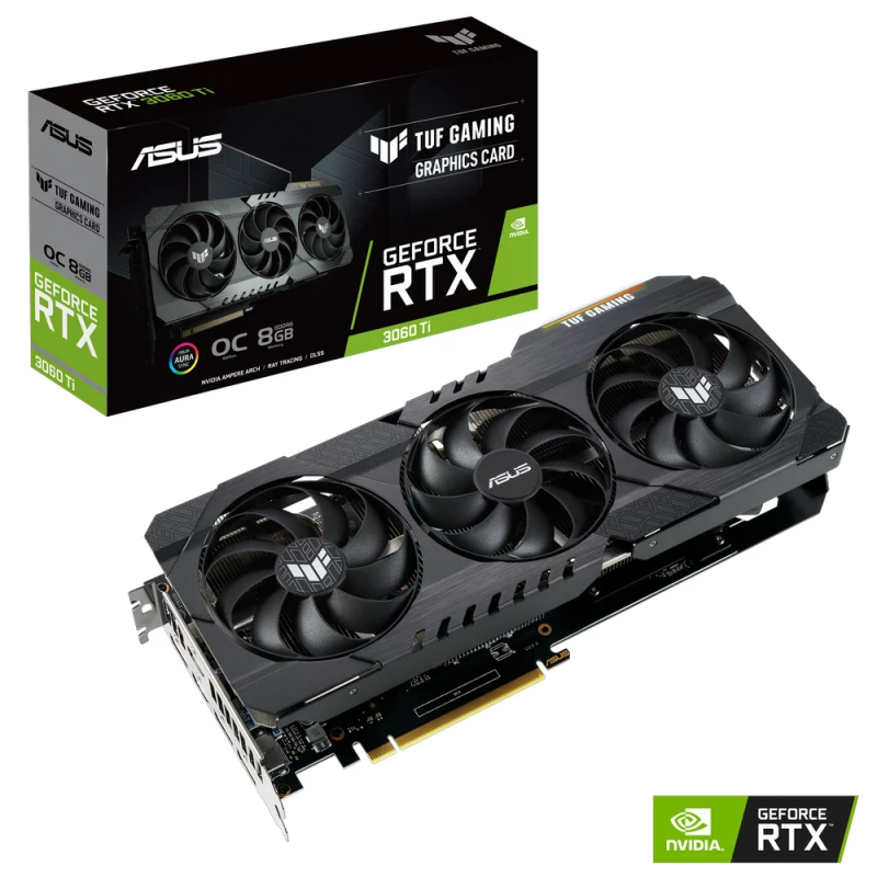 Placa video ASUS TUF-RTX3060TI-O8G-V2-GAMING, GeForce RTX 3060 Ti, 8GB GDDR6 256bit HDMI DP