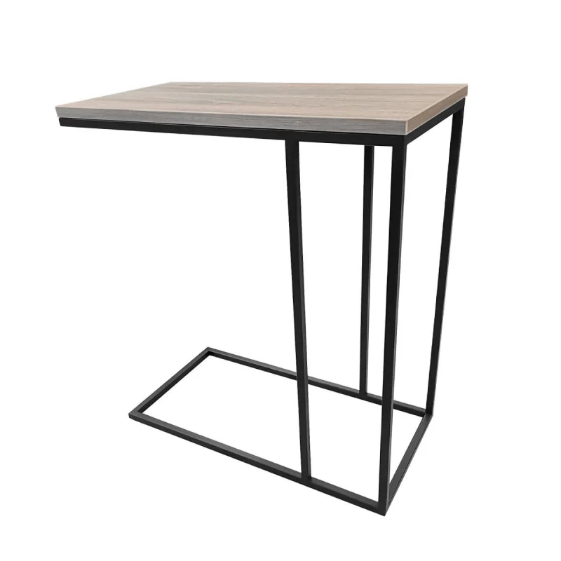 Consola DP NOTEBOOK SLIM, Metal,  PAL melaminat,  Stejar laptos,  Negru, 67 x 60 x 30