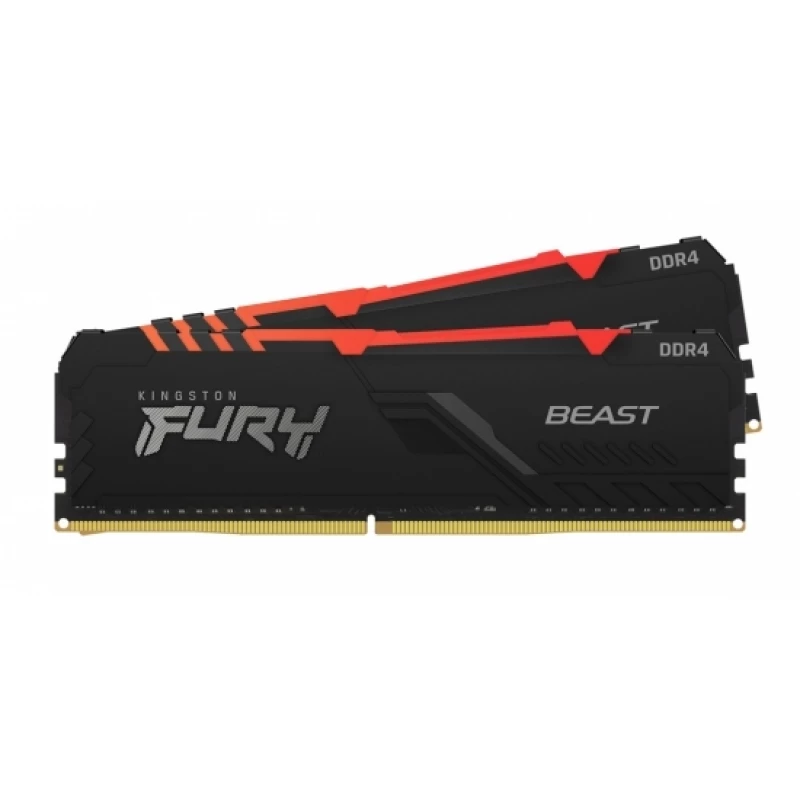 RAM KINGSTON FURY BEAST (KF432C16BB1K2/32), DDR4 32GB (2x16GB) 3200MHz, CL16-18-18,  1.35V
