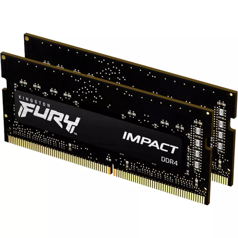RAM KINGSTON FURY IMPACT (KF432S20IBK2/16), SODIMM DDR4 16GB (2x8GB) 3200MHz, CL20,  1.2V