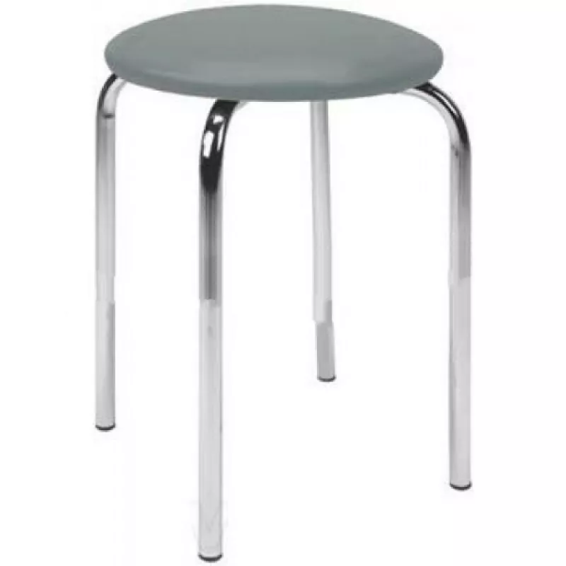 Стул DP CHICO CHROME V-2, Металл,  Экокожа,  Серый, 45 x 47 x 47