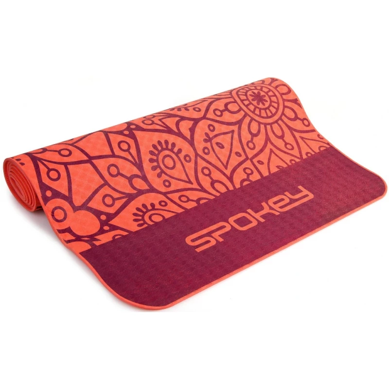 Covoras fitness Spokey MANDALA (926051), Oranj,  Violet,  183 x 61 x 1 cm