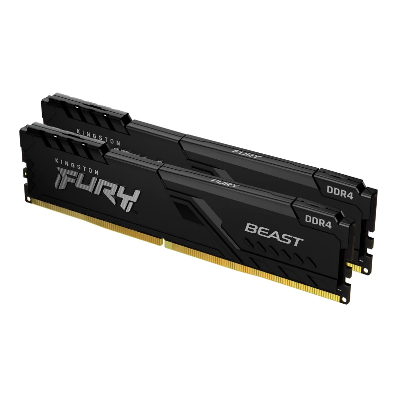 RAM KINGSTON FURY BEAST (KF436C18BBK2/64), DDR4 64GB (2x32GB) 3600MHz, CL18,  1.35V